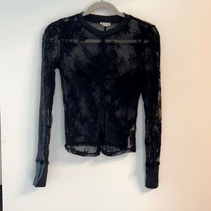 BLACK MESH TOP FROM FREE PEOPLE